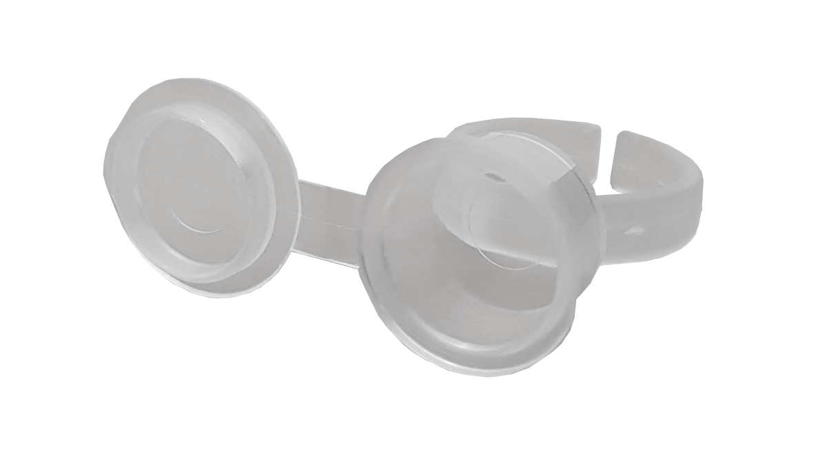 Fingerring mit Farbtopf und Deckel
