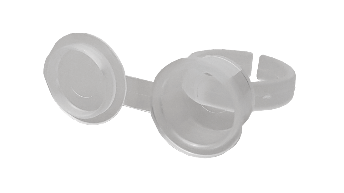 Fingerring mit Farbtopf und Deckel